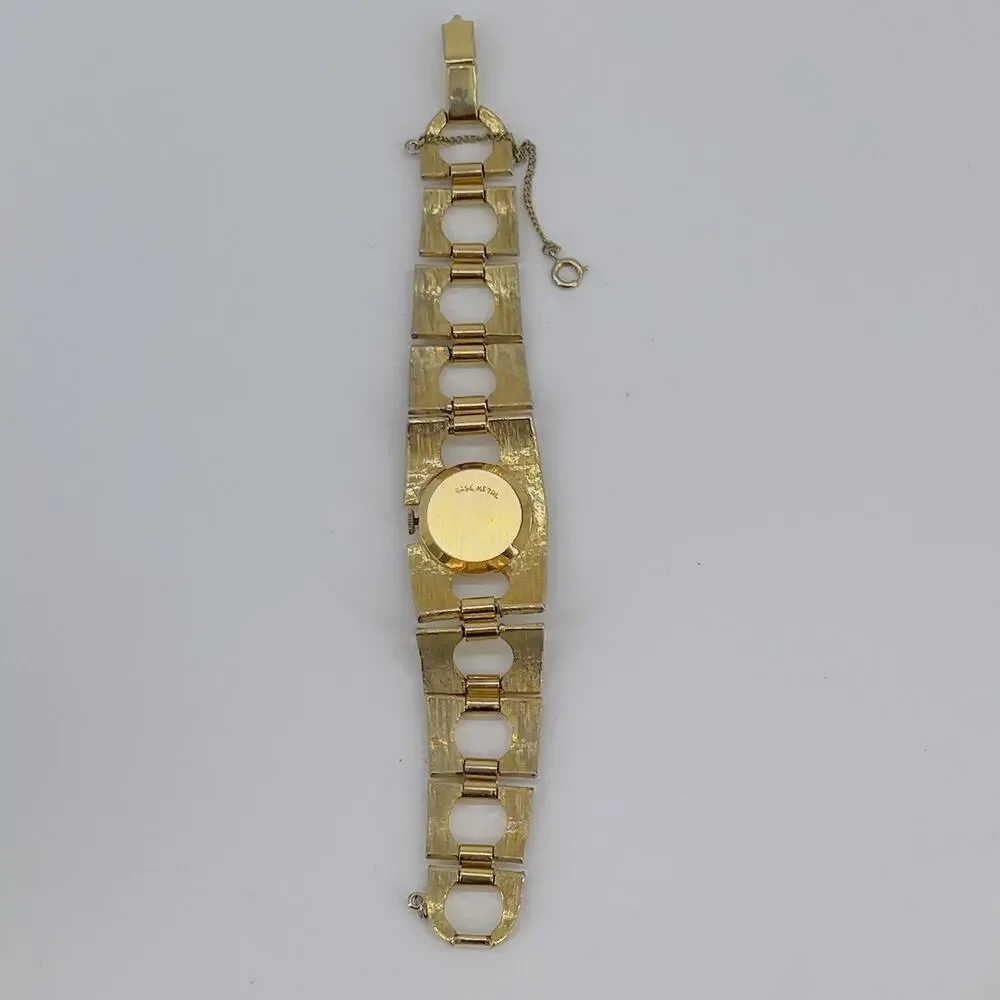 Rhapsody Royale Manual Wind Working Ladies Vintage Watch  Gold Tone